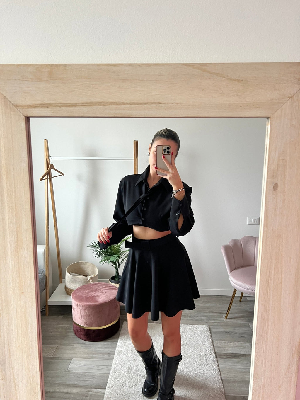 Gonna a ruota con cintura in vita - Follie by Alice