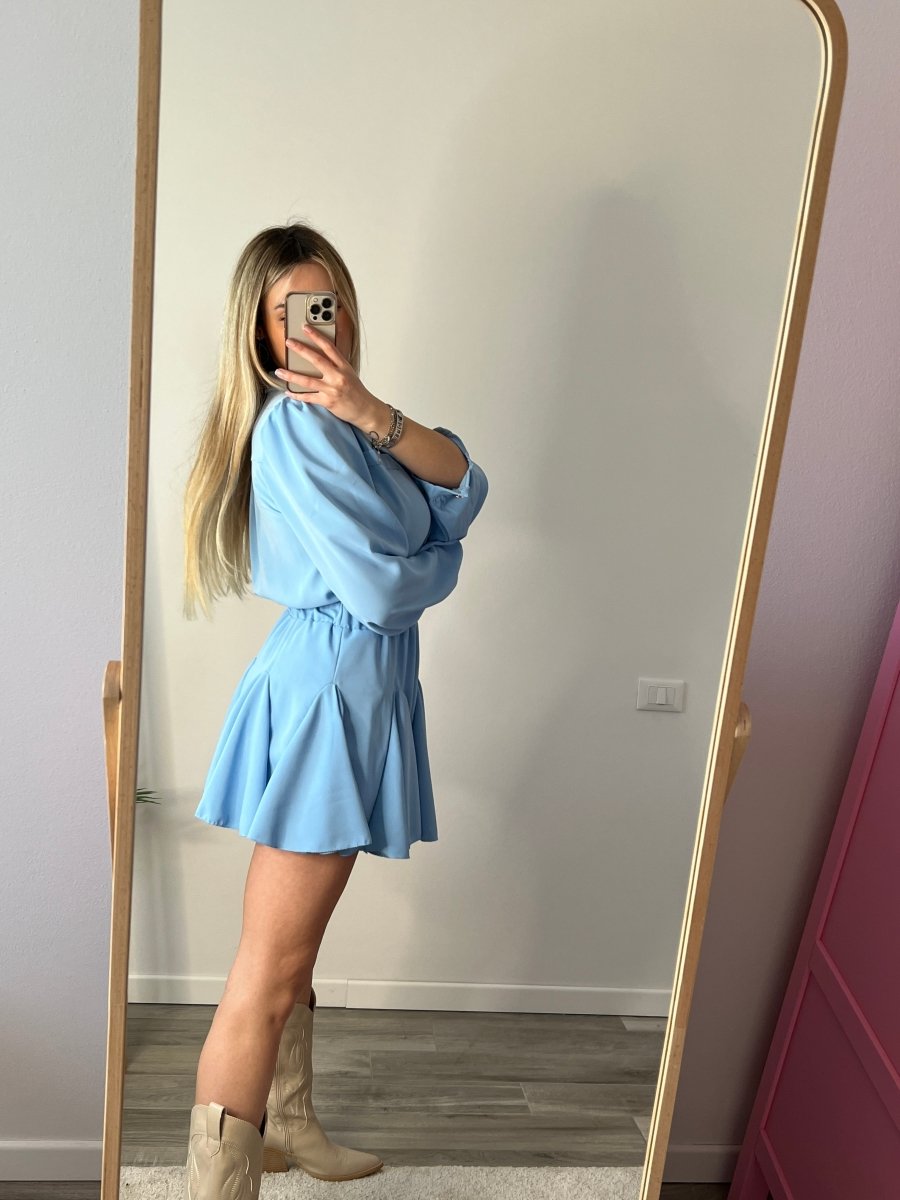 Gonna azzurra a ruota - Follie by Alice