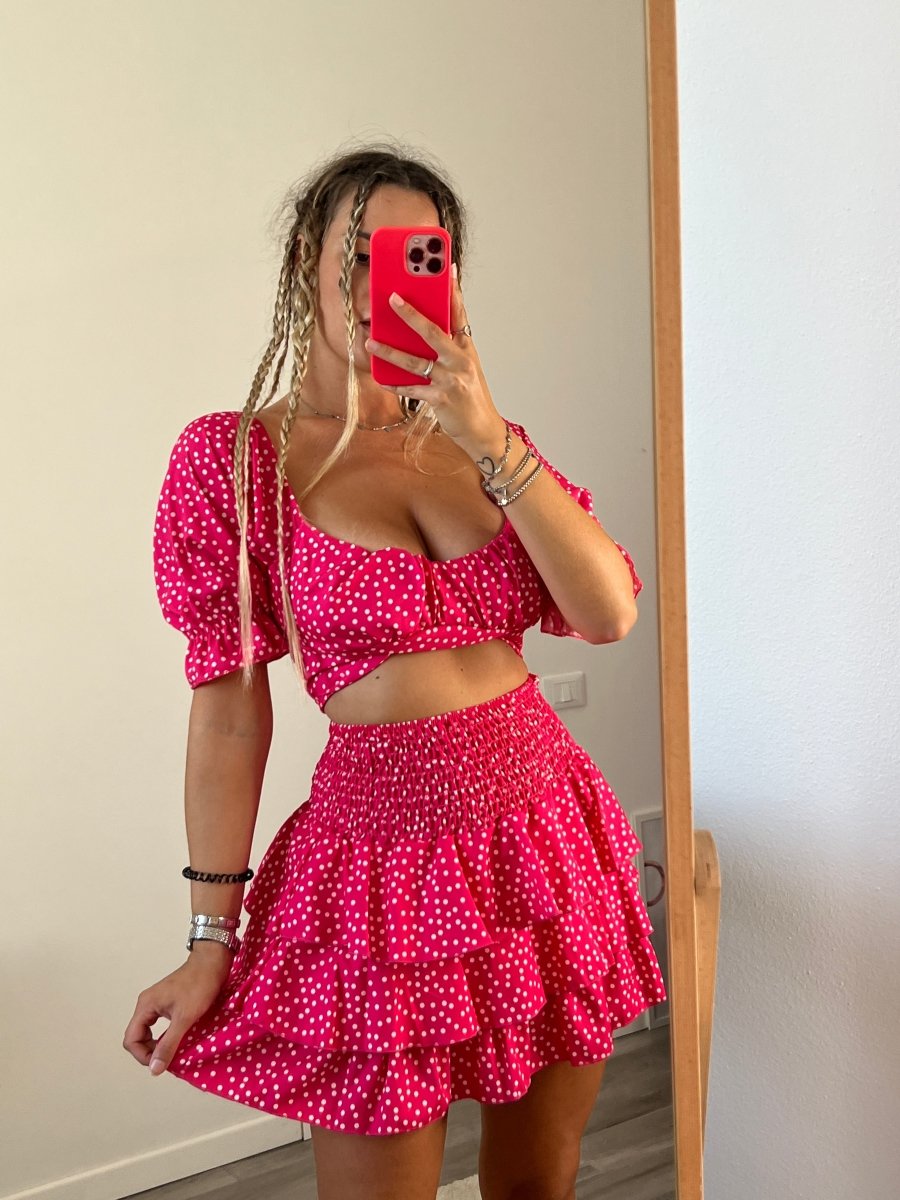 Gonna fucsia a pois con balze - Follie by Alice Immagine principale del prodotto