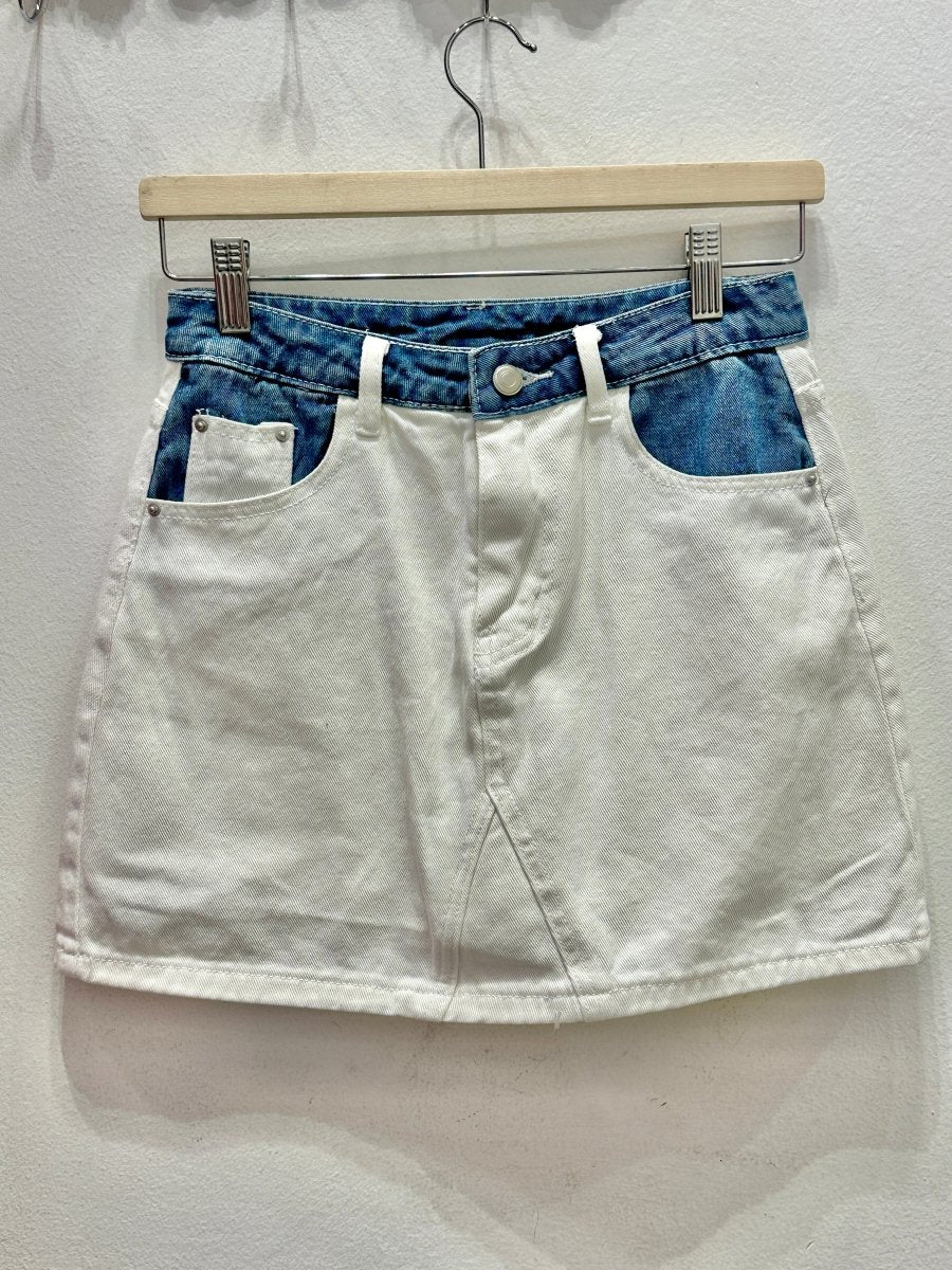 Gonna-pantaloncino di jeans bianca - Follie by Alice