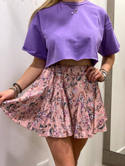 Gonna rosa a fiori con volant - Follie by Alice