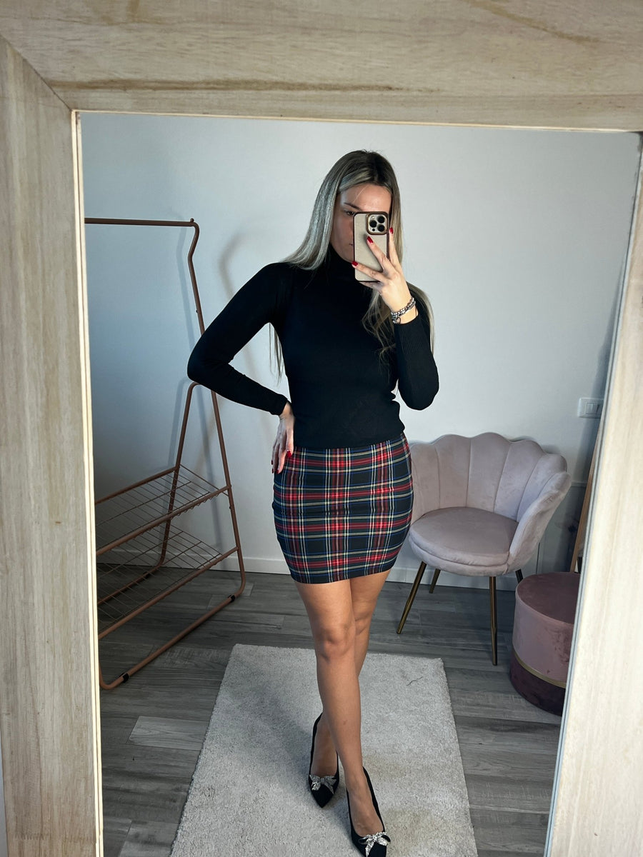 Gonna scozzese a tubino