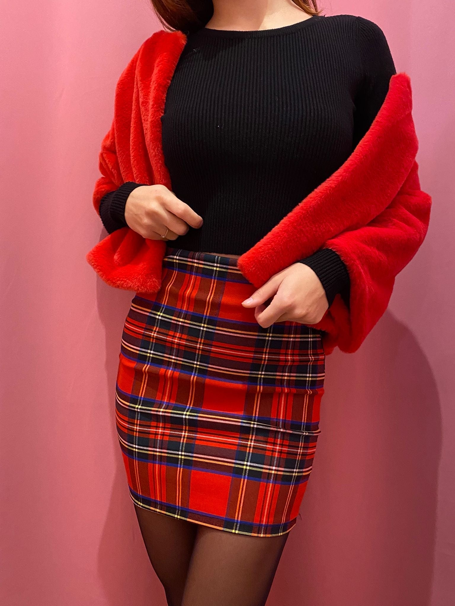 Gonna scozzese a tubino Follie by Alice - Main Image