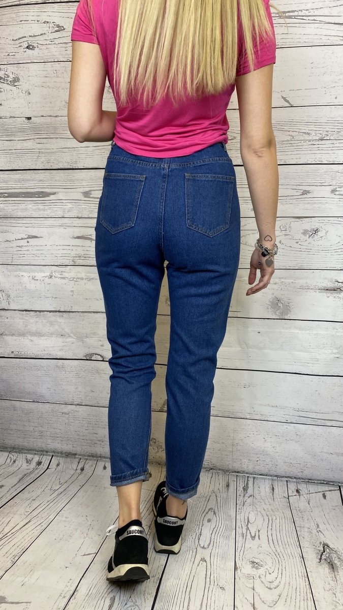 Jeans a vita alta effetto consumato - Follie by Alice