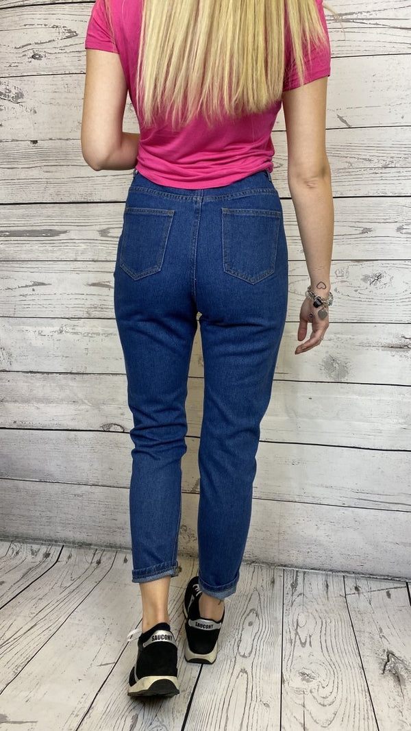 Jeans a vita alta effetto consumato - Follie by Alice