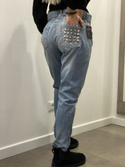 Jeans lunghi Levi's Vintage a caramella con borchie a piramide sulla tasca - Follie by Alice