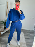 Joggers blu con fondo elastico - Follie by Alice