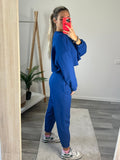 Joggers blu con fondo elastico - Follie by Alice