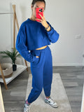 Joggers blu con fondo elastico - Follie by Alice