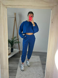 Joggers blu con fondo elastico - Follie by Alice