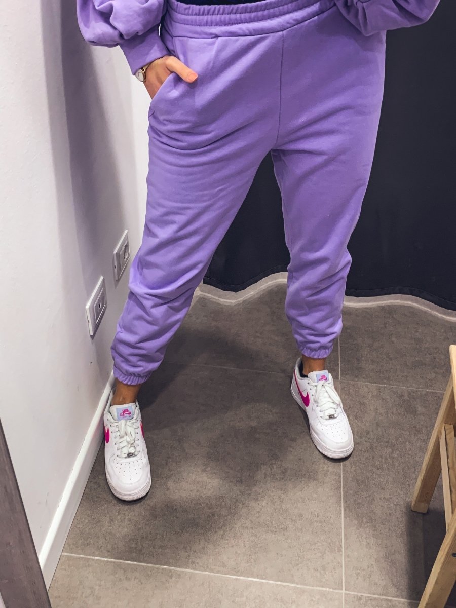 Joggers lilla con fondo elastico - Follie by Alice