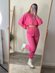 Joggers rosa con fondo elastico - Follie by Alice