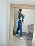 Jumpsuit di jeans a maniche corte - Follie by Alice