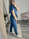 Jumpsuit di jeans a maniche corte - Follie by Alice