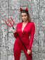 Jumpsuit DIABLA rossa in raso - Follie by Alice
