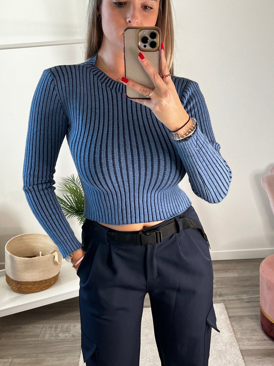 Maglioncino crop a costine – alternate
