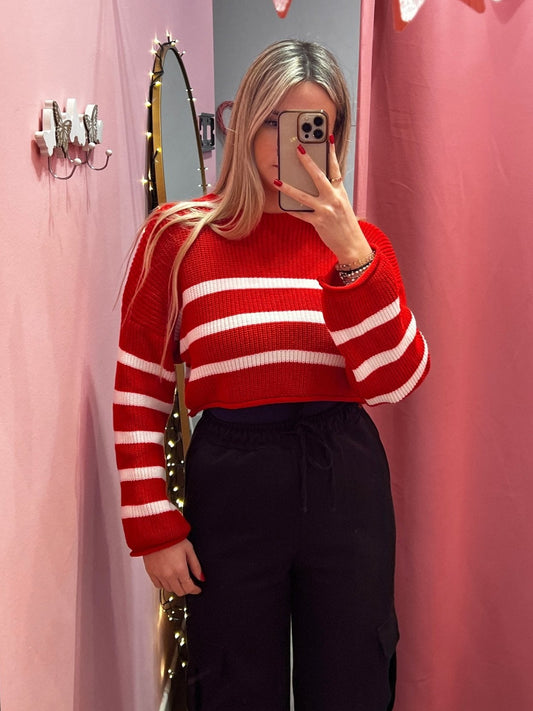 Maglioncino crop STRIPELET - Follie by Alice 1243
