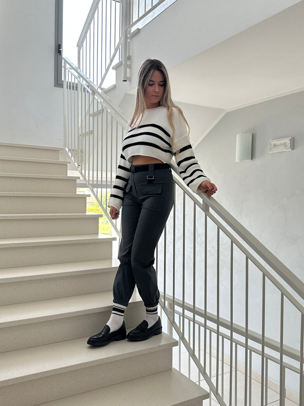 Maglioncino crop STRIPELET - Follie by Alice