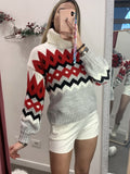 Maglione bianco con ricamo rosso - Follie by Alice