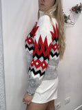 Maglione bianco con ricamo rosso - Follie by Alice