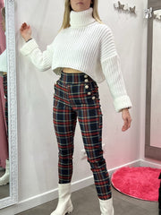 Maglione crop bianco a collo alto - Follie by Alice