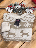 Maglione Magic Christmas natalizio bianco e beige - Follie by Alice