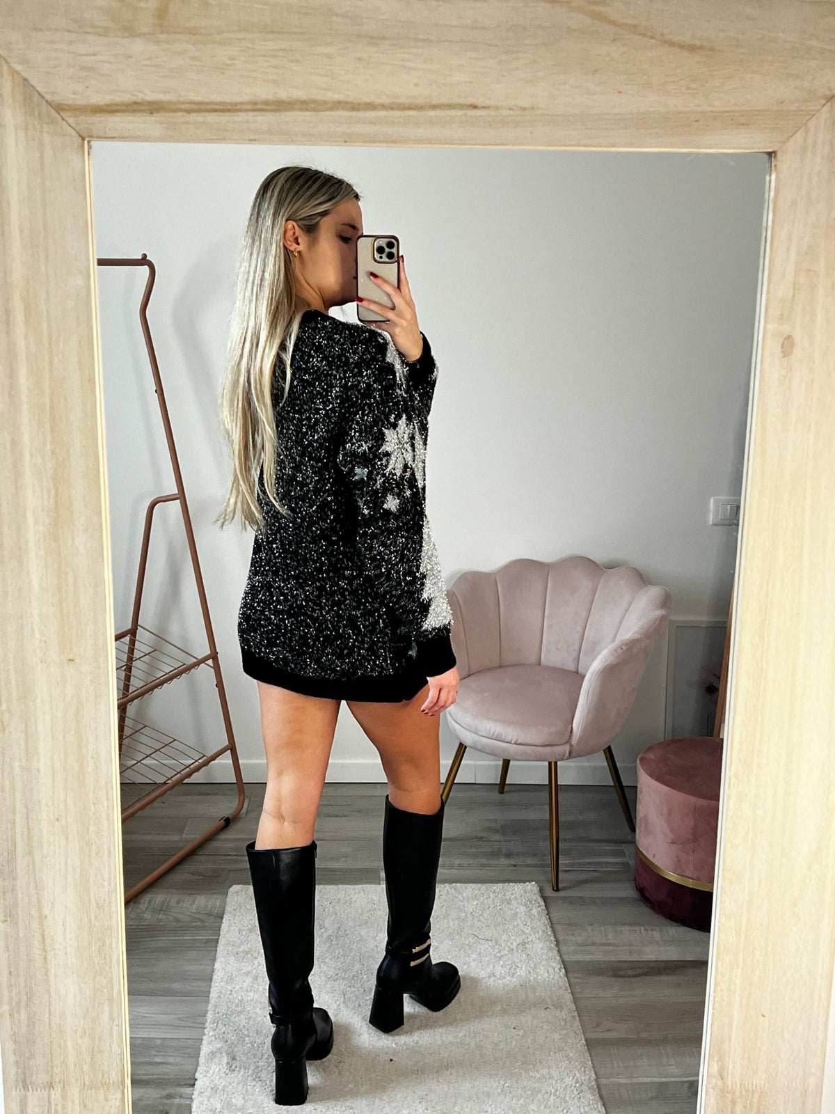 Maxi maglione natalizio oversize con albero di Natale - Follie by Alice