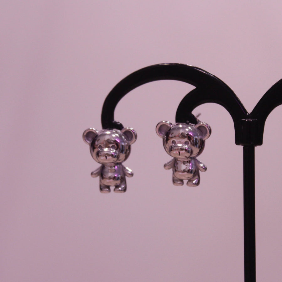 Orecchini argento con orsetto