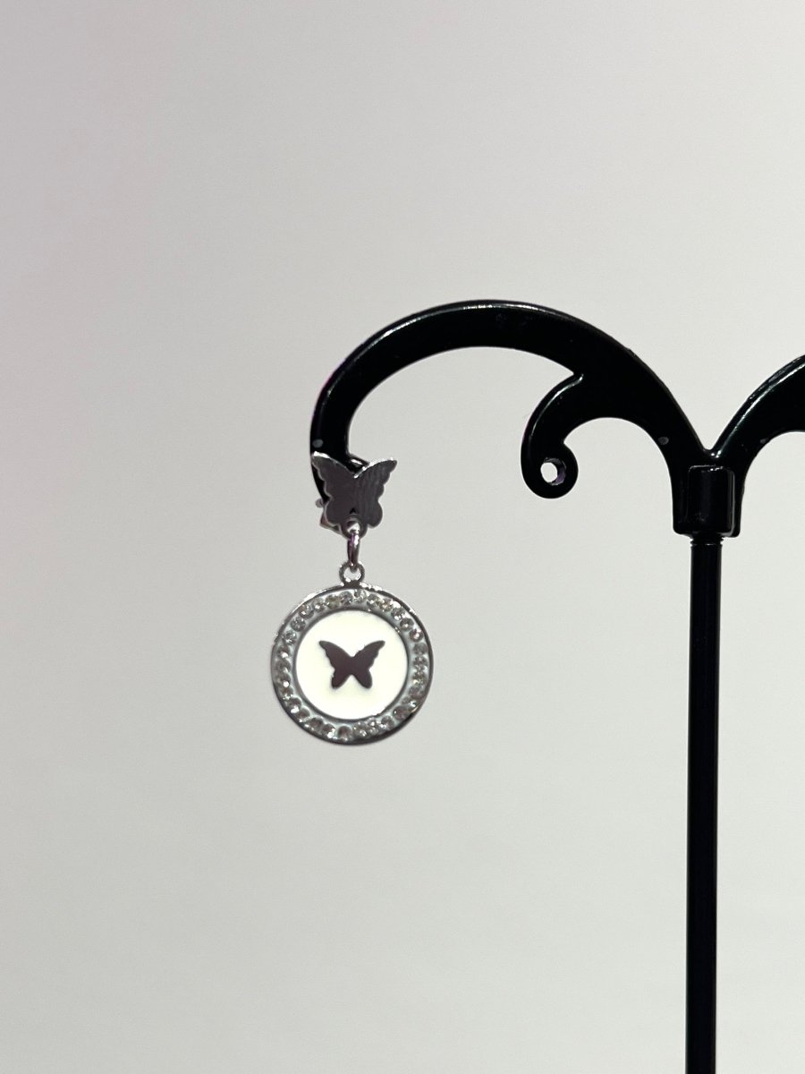 Orecchino farfalla con strass - Follie by Alice