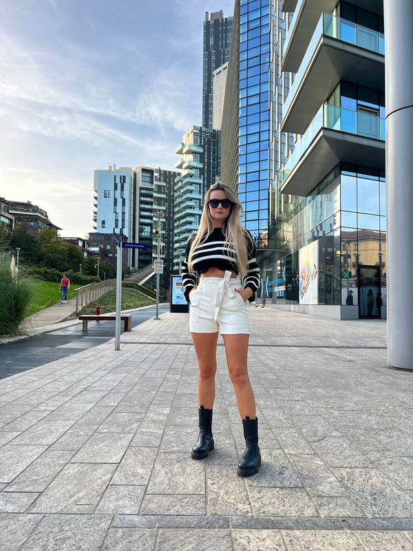 Pantaloncini effetto pelle EDGE - Follie by Alice