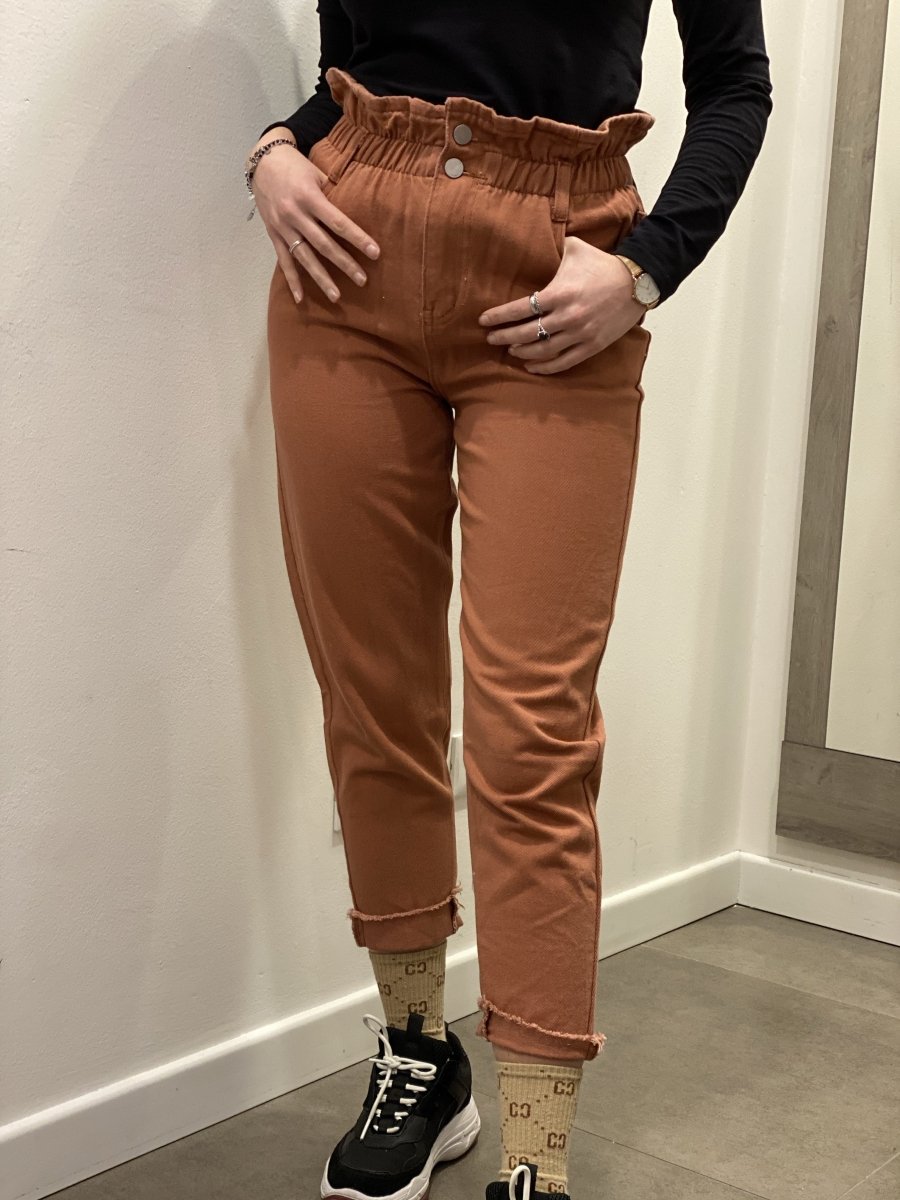 Pantaloni a caramella color mattone - Follie by Alice