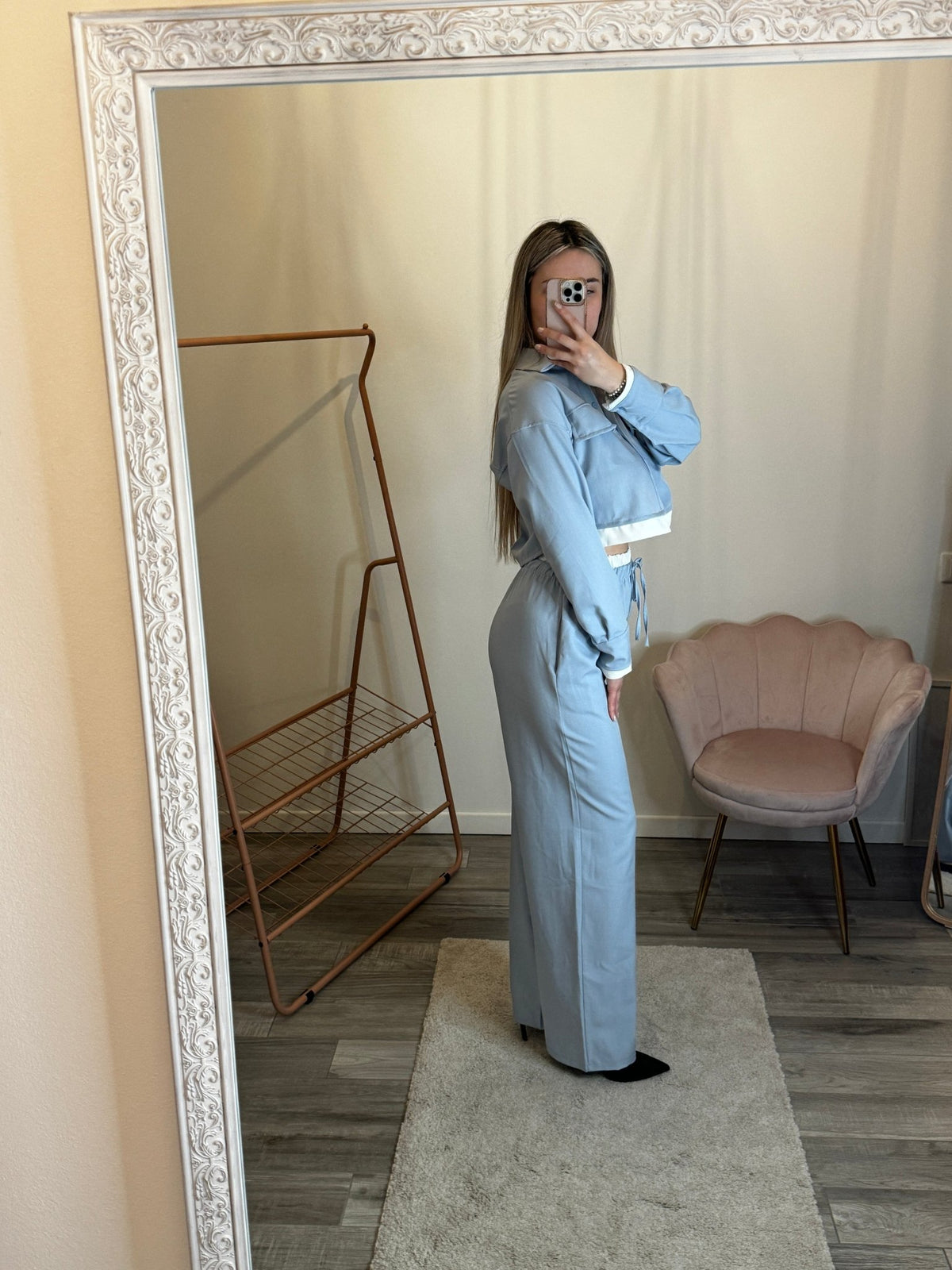 Pantaloni a palazzo con fascia a contrasto - Follie by Alice