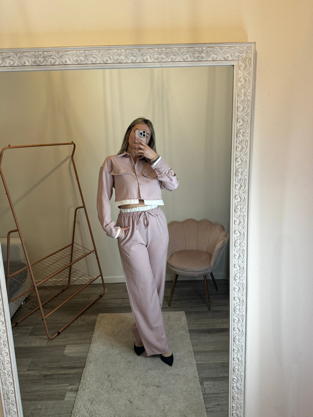 Pantaloni a palazzo con fascia a contrasto - Follie by Alice