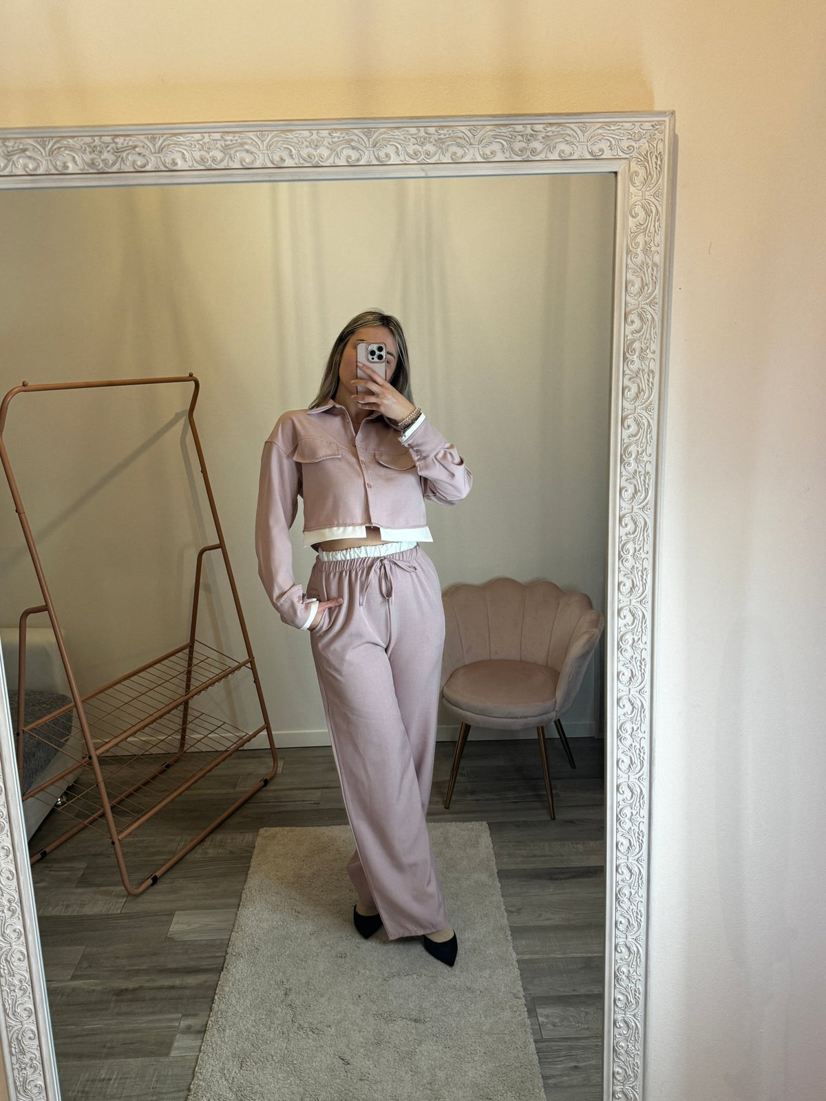 Pantaloni a palazzo con fascia a contrasto - Follie by Alice