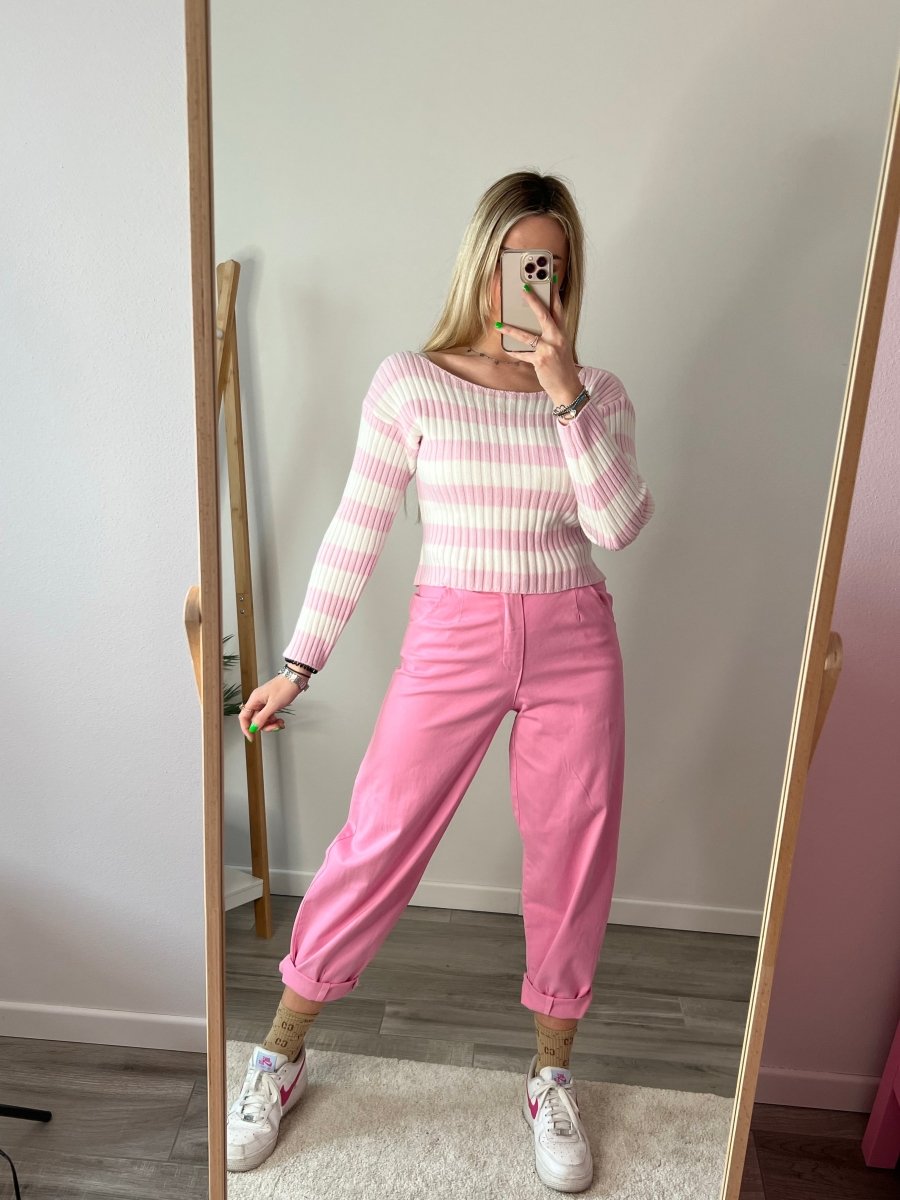 Pantaloni baggy rosa - Follie by Alice Immagine principale del prodotto