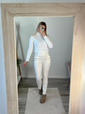 Pantaloni bianchi con bottoni gioiello - Follie by Alice