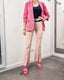Pantaloni rosa con spacco alla caviglia - Follie by Alice