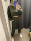 Joggers verdi con fondo elastico - Follie by Alice