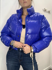 Piumino blu con maniche rimovibili con zip - Follie by Alice