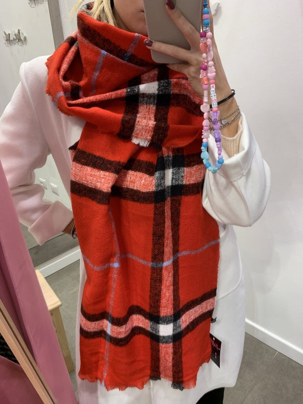 Sciarpa rossa a quadri - Follie by Alice