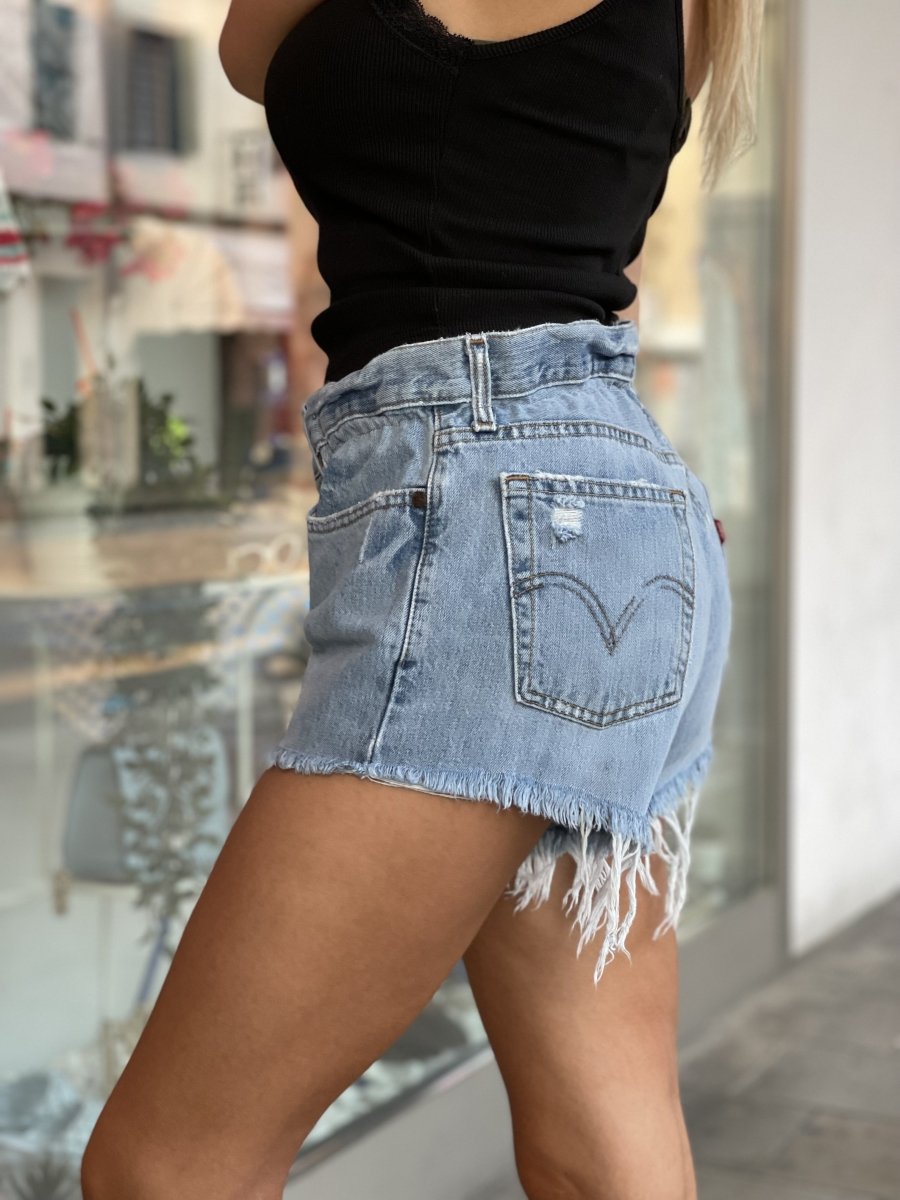 Shorts Levi's Vintage denim a caramella con borchie a piramide - Follie by Alice