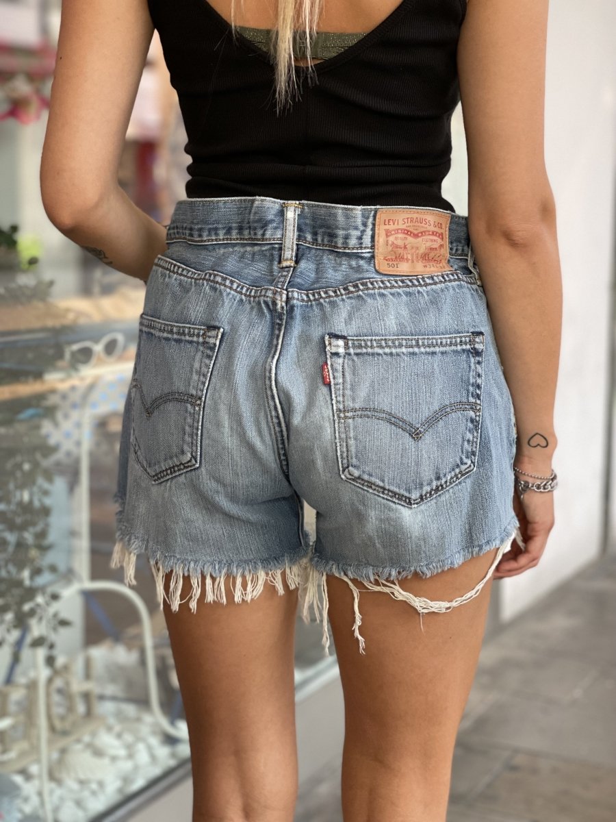 Shorts Levi's Vintage denim a caramella con strappi - Follie by Alice