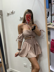 Shorts rosa con vita elasticizzata - Follie by Alice