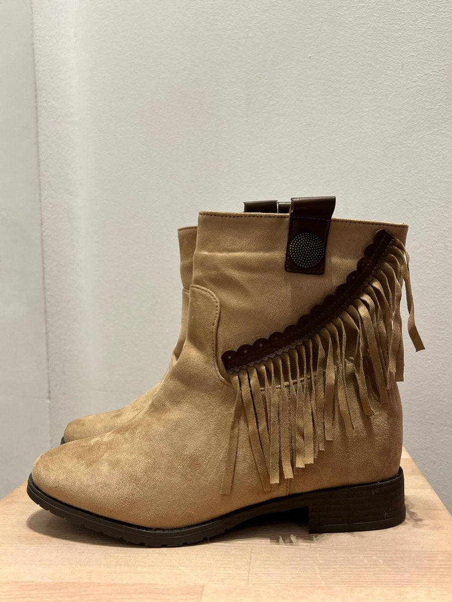Stivaletto texano camperos marrone con frange – alternate