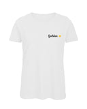 T-shirt bianca con ricamo Golden ☀️ - Follie by Alice