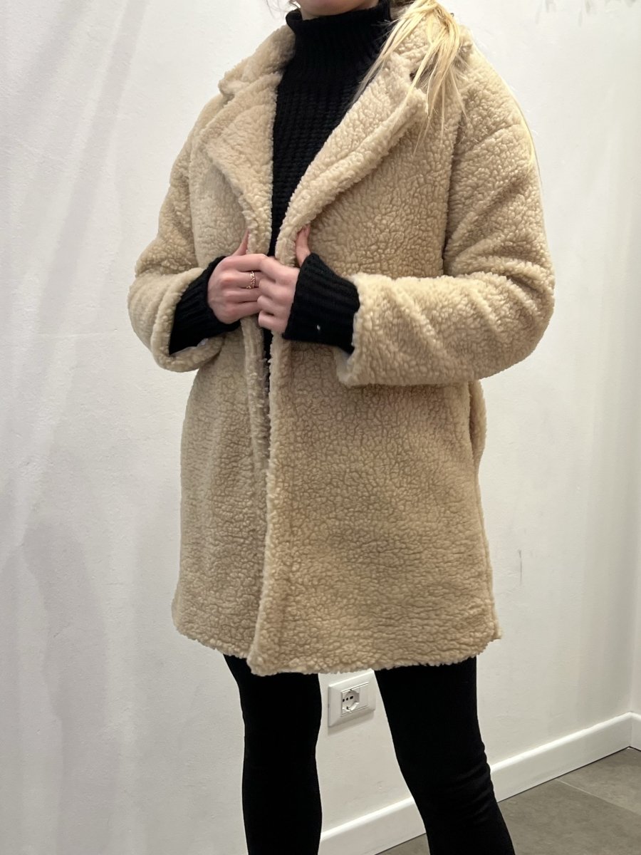 Teddy beige doppiopetto - Follie by Alice