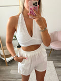 Top bianco crochet all'uncinetto - Follie by Alice