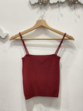 Top bordeaux in maglia - Follie by Alice