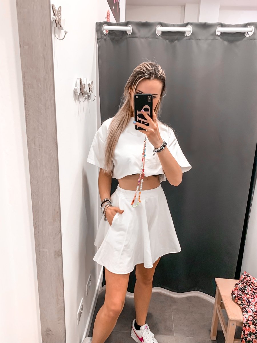 Top crop bianco - Follie by Alice