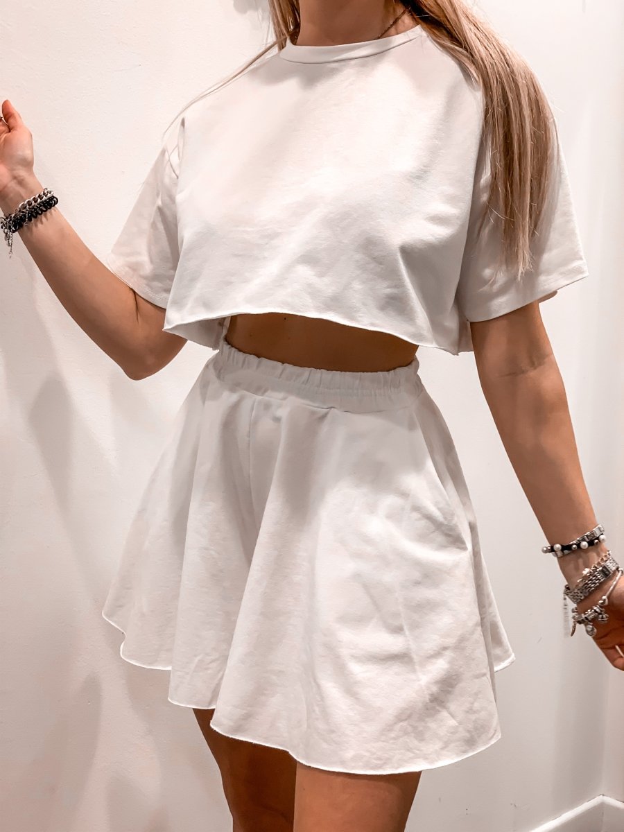 Top crop bianco - Follie by Alice